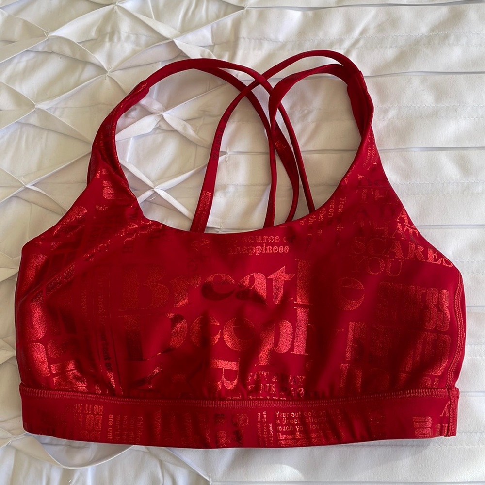 Lululemon sports bra, red